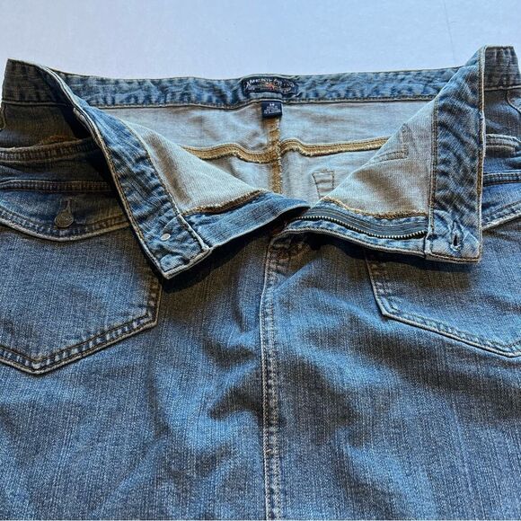American Living Faded Blue Denim Skirt Size 14 - Picture 4 of 8